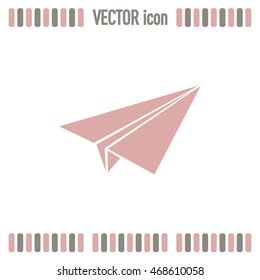 paper airplane, Web icon. vector design