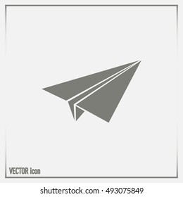 paper airplane, Web icon. vector design