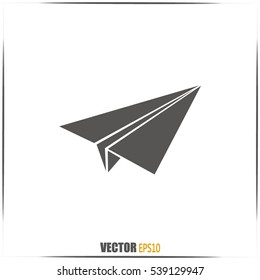 paper airplane, Web icon. vector design