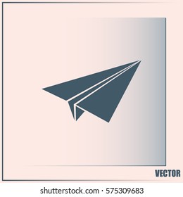 paper airplane, Web icon. vector design
