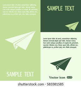 paper airplane, Web icon. vector design