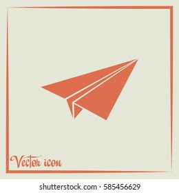 paper airplane, Web icon. vector design