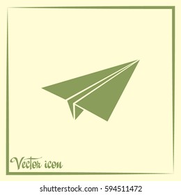 paper airplane, Web icon. vector design