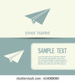 paper airplane, Web icon. vector design