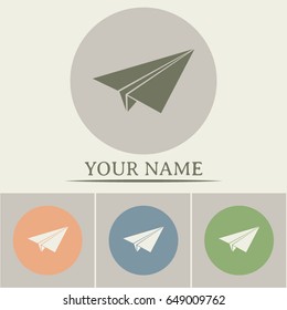 paper airplane, Web icon. vector design