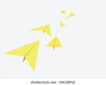 Paper airplanes.