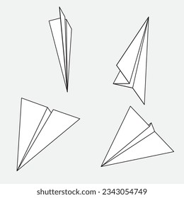Paper airplanes designs Think differently, leadership, trends, creative solution and unique way concept. Be different.