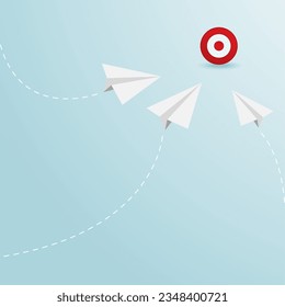 Paper airplanes designs Think differently, leadership, trends, creative solution and unique way concept. Be different.