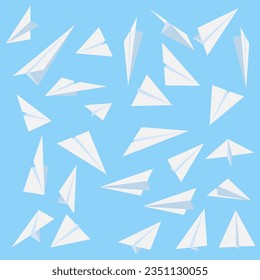 Paper airplanes designs Think differently, leadership, trends, creative solution and unique way concept. Be different.