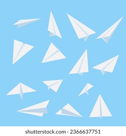 Paper airplanes designs Think differently, leadership, trends, creative solution and unique way concept. Be different.