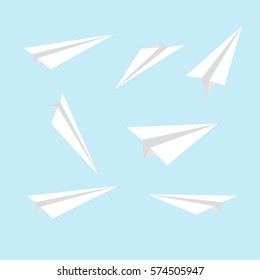 Paper airplanes. Illustration EPS 10.