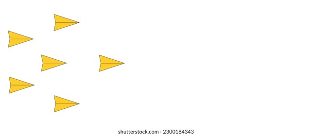 paper airplanes. red airplane changing path.Thinking different,Business leader,personality development idea concept.
