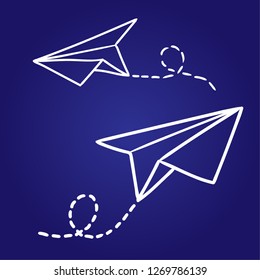 paper airplanes vector