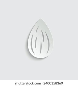 icono de papel de almendra