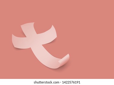 The paper along the vector. crosses.