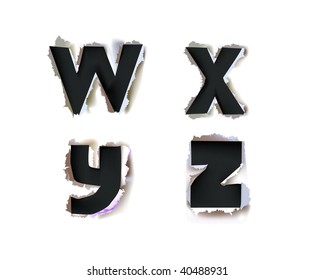 paper alphabet Bold version
