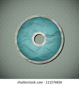 Paper alphabet in retro style. Vector illustration. Eps10.