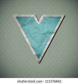 Paper alphabet in retro style. Vector illustration. Eps10.