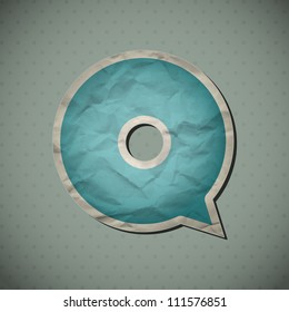 Paper alphabet in retro style. Vector illustration. Eps10.