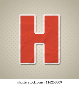 Paper alphabet in retro style. Vector illustration. Eps10.