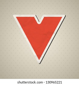 Paper alphabet in retro style. Vector illustration.