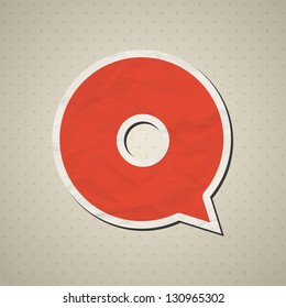 Paper alphabet in retro style. Vector ...illustration.