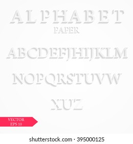Paper Alphabet Vector.