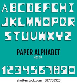 Paper Alphabet for your design. Alphabet Vector Art, Stock Vector
