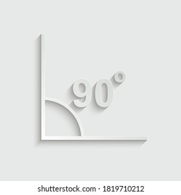 paper angle 90 digrees vector