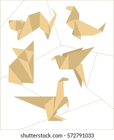Paper animals, origami