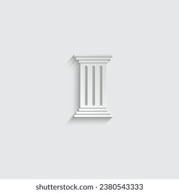 paper antique colum vector icon logo