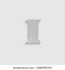 paper antique colum vector icon logo