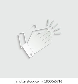 paper applause icon - vector symbol