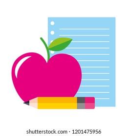 paper apple and pencil supplies school