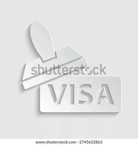 paper approved visa icon vector stamp sign for design 