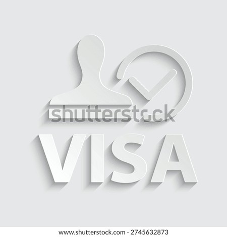 paper approved visa icon vector stamp sign for design 