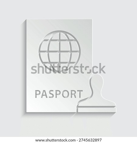 paper approved visa icon vector stamp sign for design 