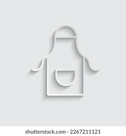 paper apron icon vector chef clothes sign logo