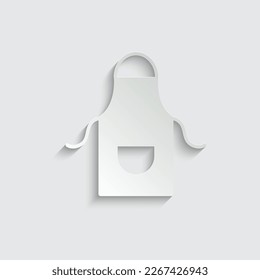 paper apron icon vector chef clothes sign logo