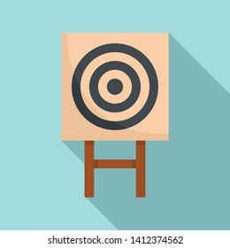 Paper arch target icon. Flat illustration of paper arch target vector icon for web design