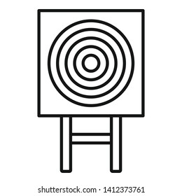 Paper arch target icon. Outline paper arch target vector icon for web design isolated on white background