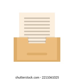 Paper Archive Icon. Flat Illustration Of Paper Archive Vector Icon Isolated On White Background