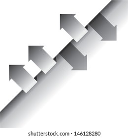 paper with arrow. business background