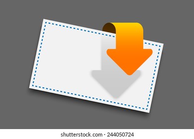 Paper with arrow. Eps10 vector for your design