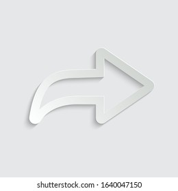 paper arrow icon.  line design. arrow set for web, site or application design