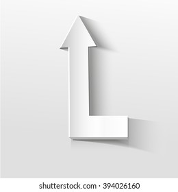  paper arrow navigation symbol
