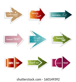 Paper Arrow Set - Isolated On White Background - Vector Illustration, Graphic Design Editable For Your Design.