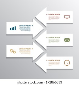 paper arrows infographic template, vector eps 10 illustration
