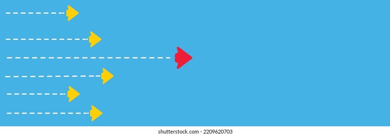 paper arrows. red arrow changing path. Thinking different, Business leader, personality development idea concept