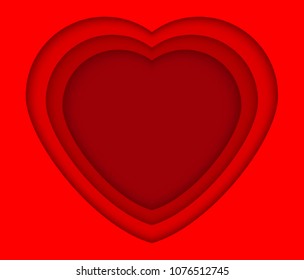 Paper art 3D abstract background with origami shapes. paper waves, layers texture. Geometric layout. Elements design. Vector illustration eps 10 for presentation frame theme valentines day, love photo